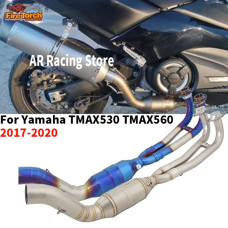 Slip For YAMAHA TMAX530 TMAX 530 560 2017 - 2020 Motorcycle Exhaust System Modify Connection 50.8MM Escape Moto Front Link Pipe