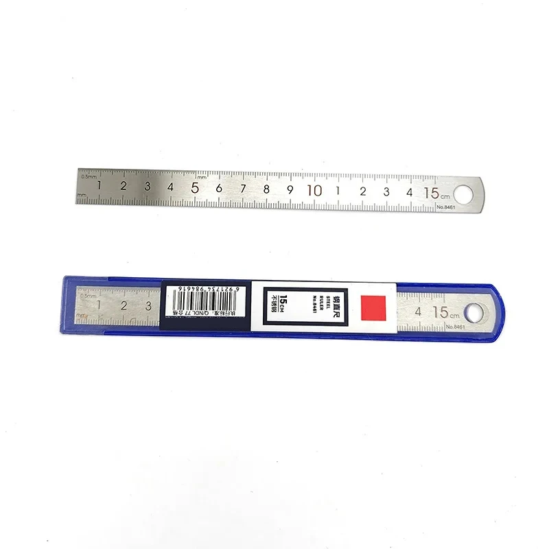 15cm Stainless Steel Metal Ruler Straight Line Rulers for School Kids Precision Measuring Drawing reglas Tool Supplie