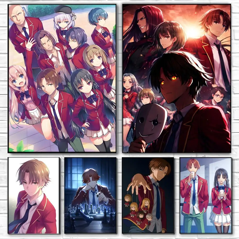 Anime C-Classroom of the Elite Poster  Self-adhesive Art Waterproof Paper Sticker Coffee House Bar Room Wall Decor