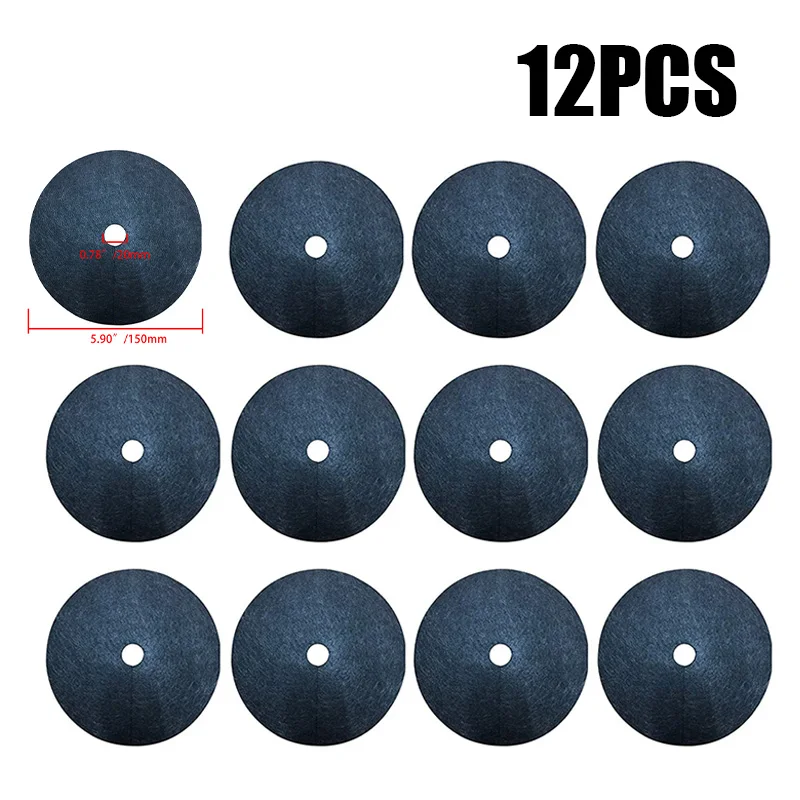 Protection Mat Weeding Cloth Covering Ring 15/27/32/42cm Diameter Non-wovens Black Grass Cloth for Vegetable Garden 12pcs