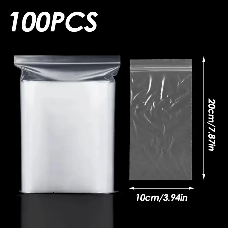 100Pcs/Bag Transparent Mobile Phone Dust Bag Waterproof Disposable Zipper Bags Cellphone Protective Covers for Swimming