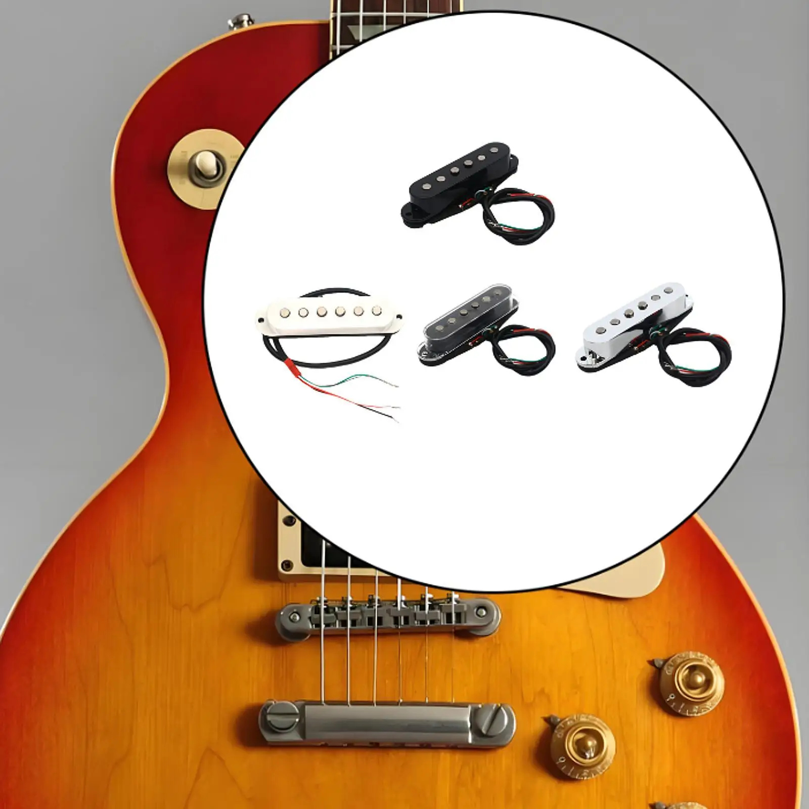 

Звукосниматель для электрогитары Alnico 5 Humbucker с полной линейной схемой подключения, однокатушечный, для самостоятельной сборки электрогитары, аксессуар для музыкальных инструментов