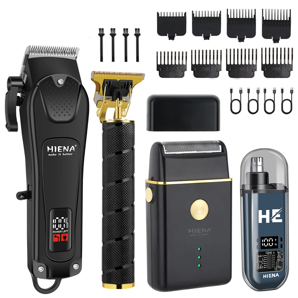 

Professional haircut kit with men's hair cuts and hair cuts 2-4 piece set rechargeable cordless hair cuts with LED display, USB