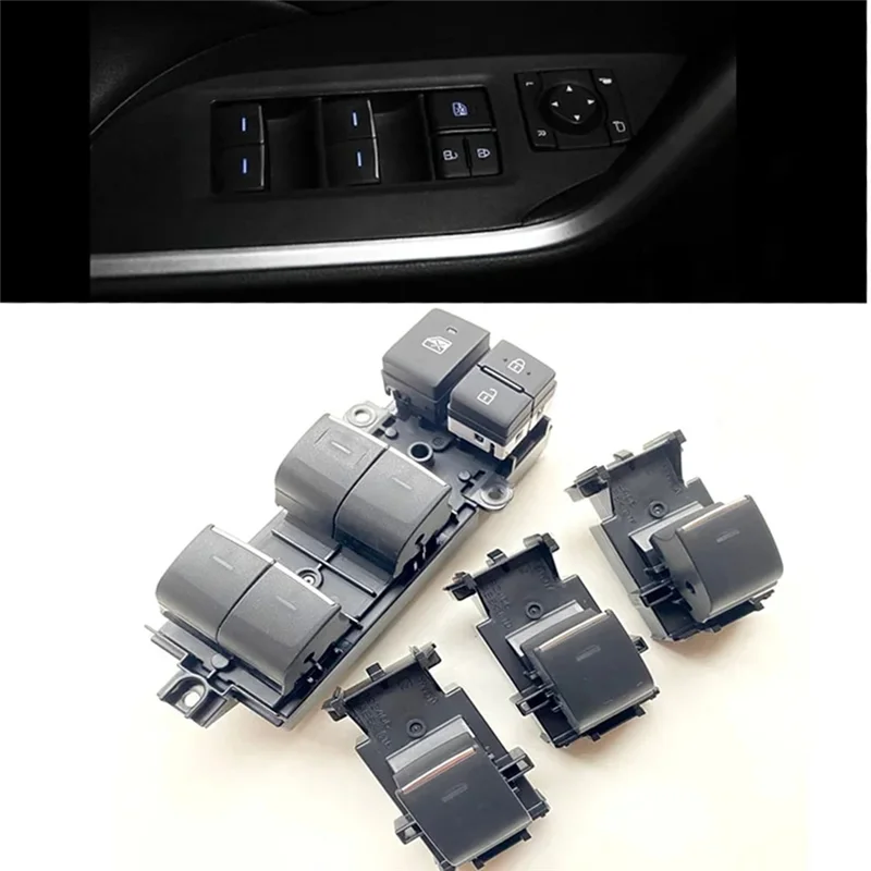 

Lighted LED Power Window Lifter Switch Button For Toyota RAV4 RAV 4 CHR Corolla Camry 2018-2023 Left Driving Backlight