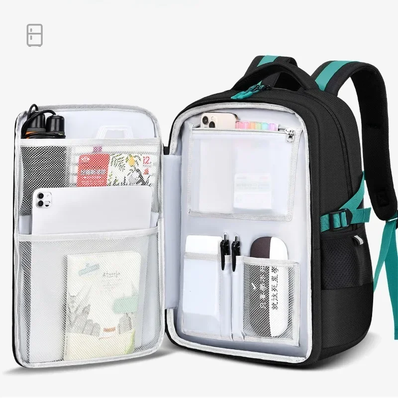 New Boys Backpack Large Capacity Refrigerator Open Door Waterproof Backpack School Bag for Primary and Secondary School Stude&J1