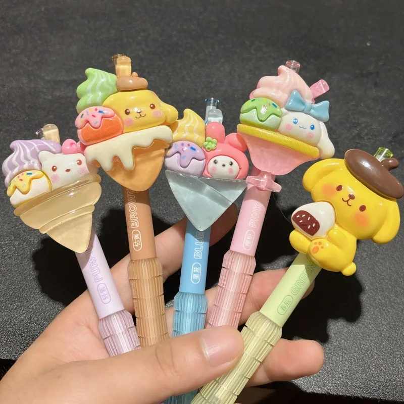 

Hello Kitty Unisex Pen Cartoon Cute Versatile Signature Pen Office Desktop Accessories Women Supplies Student Gift Wholesale