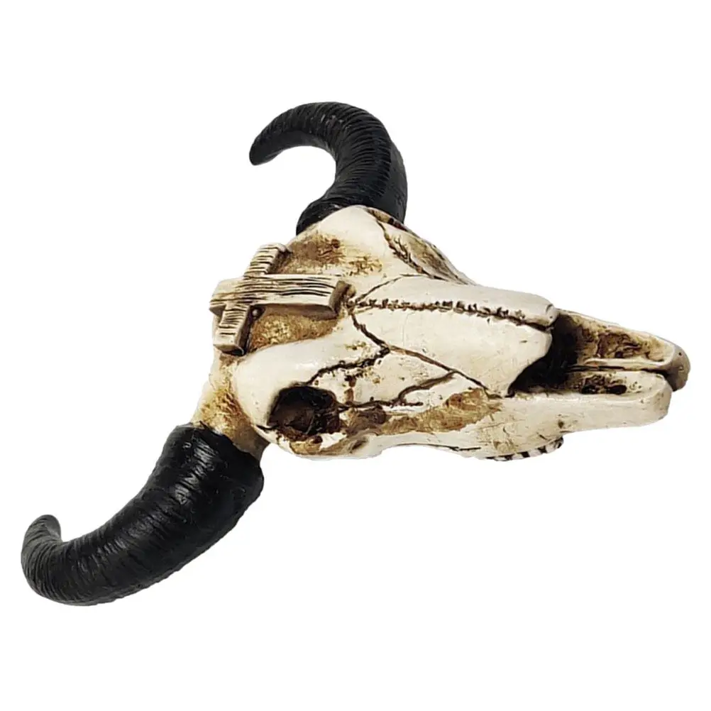 Vintage Bullhead Decoration Resin Skull Ornament Animal Wall Decor for Living Room Office Rustic Home Decor Skull Decoration