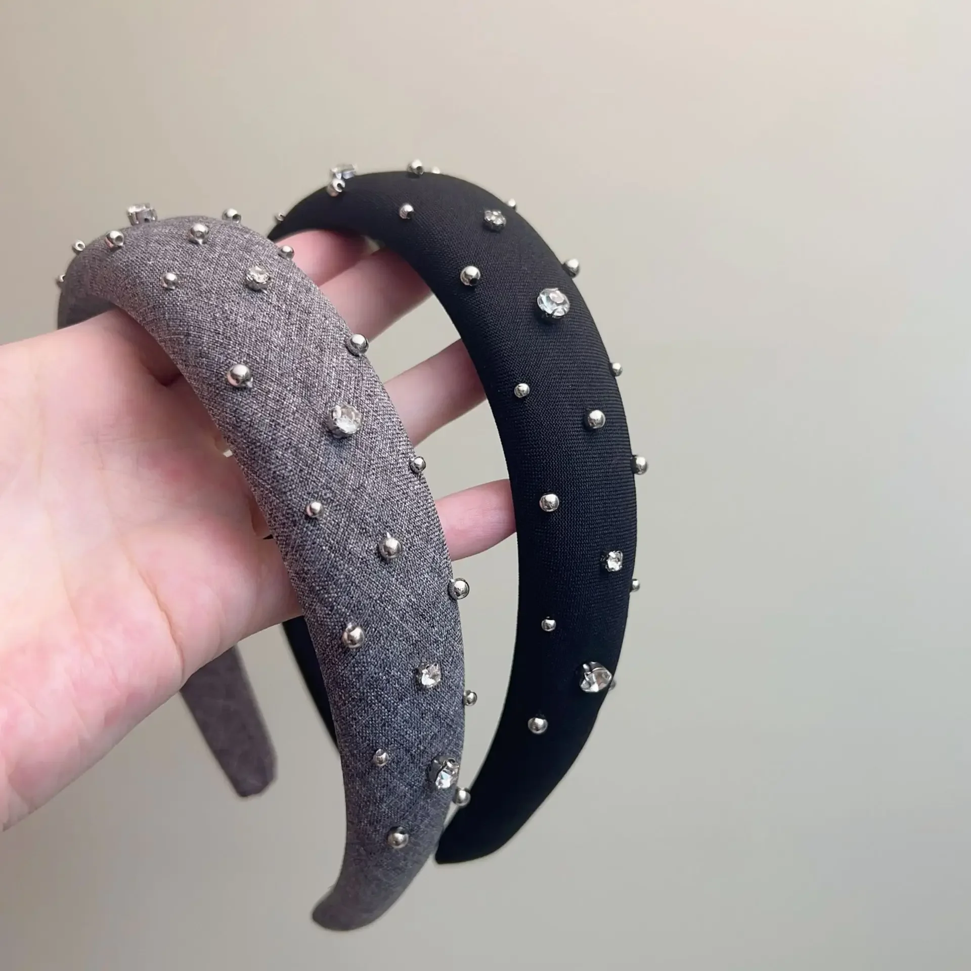 하이 엔드 느낌 한국 헤어 밴드 여성 다이아몬드 우아한 헤어 밴드 여성 헤어 액세서리 진주 머리 장식 헤어 밴드