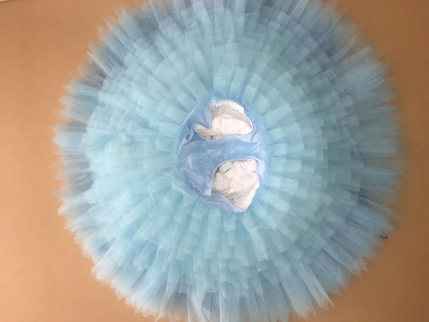 고품질 사용자 정의 크기 12 레이어 어린이 소녀 전문 발레 투투 블루 로브 femme