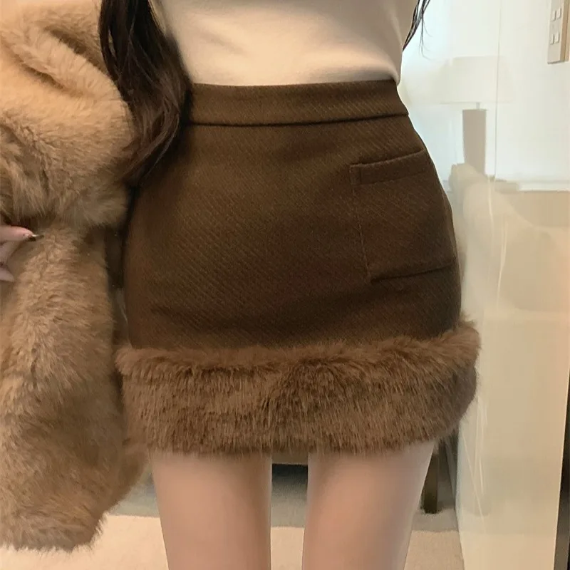 تنورة التخسيس على شكل حرف A للنساء لخريف وشتاء جديد Sle يمنع التعرض العصري للفتيات Busin Commute محبوك Thiened... #3