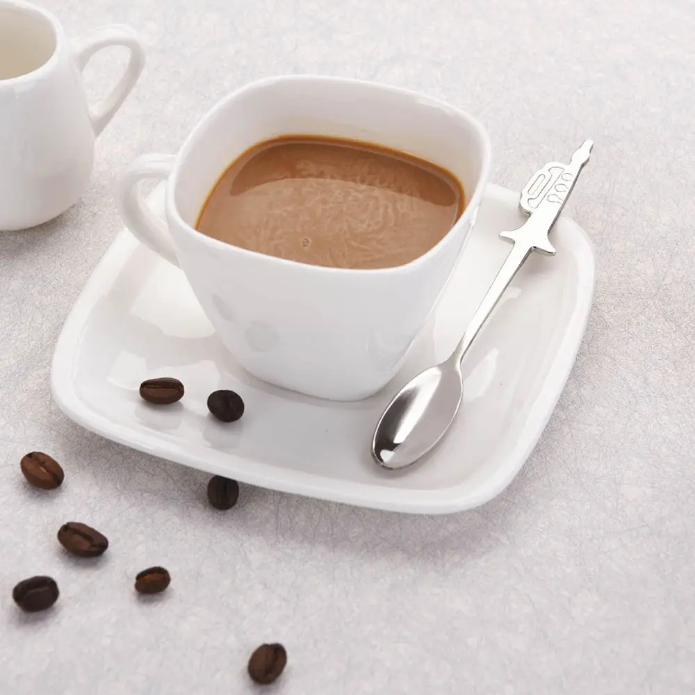 Music Symbol Stainless Steel Drinking Tools Kitchen Gadget Dining Teaspoon Flatware Coffee Spoon Tableware