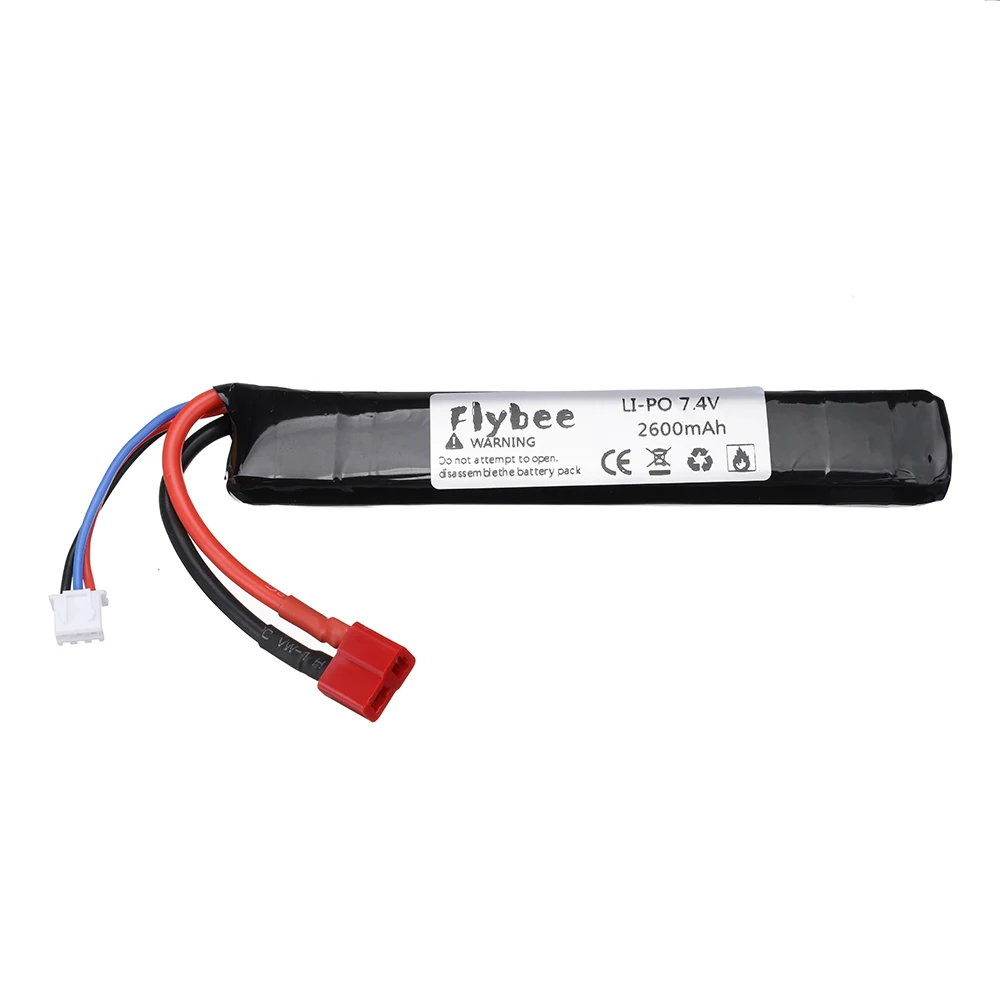 Aggiorna la potenza 7.4V 2200mah 2600mAh Lipo batteria per AKKU Mini Airsoft BB pistola ad aria elettrica giocattoli parti di pistola M4A1/AK # 128 mm