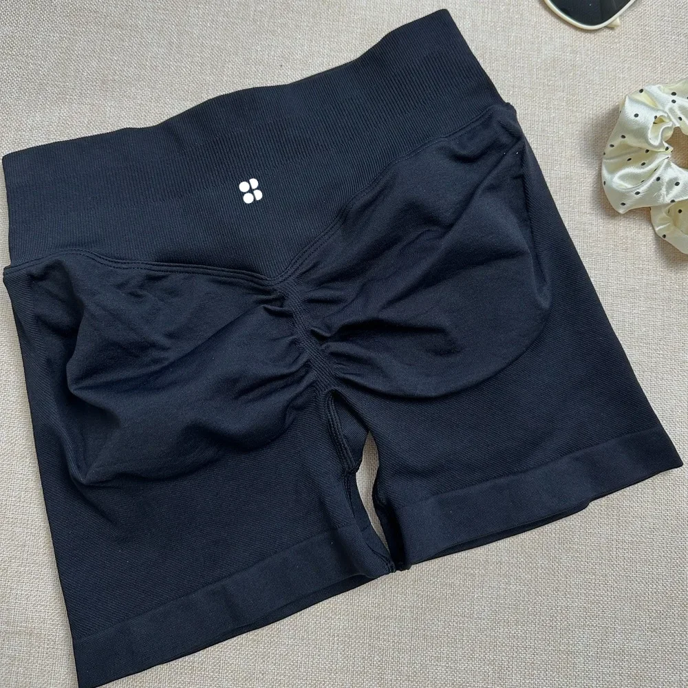 

Sweaty Betty Selling Classic Women Shorts Yoga Bike Gym Exercise Spicy Girl Low Ribbed Tight corset Seamless Breathable Shorts