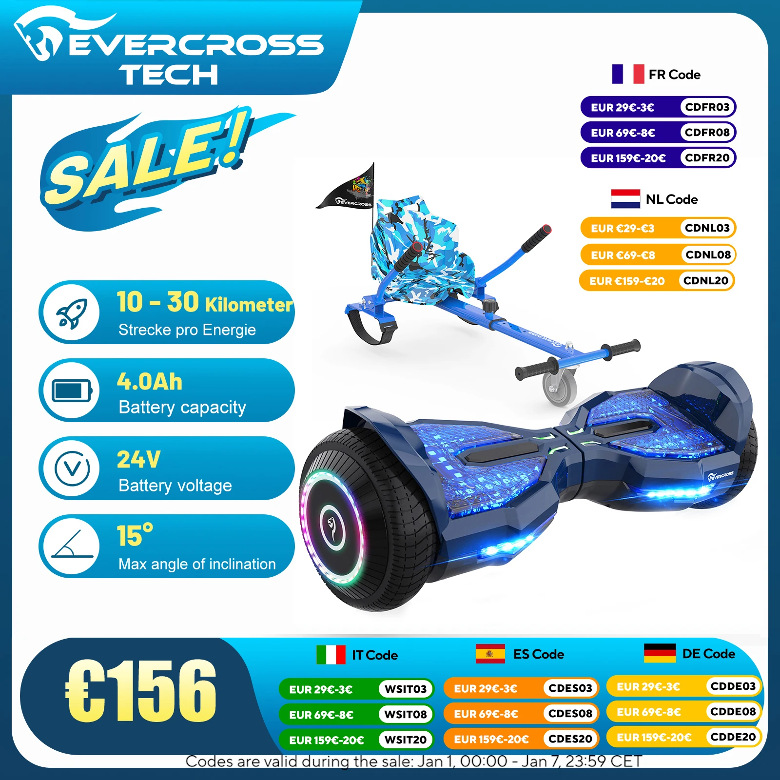 EVERCROSS TECH Hoverboards 6,5 