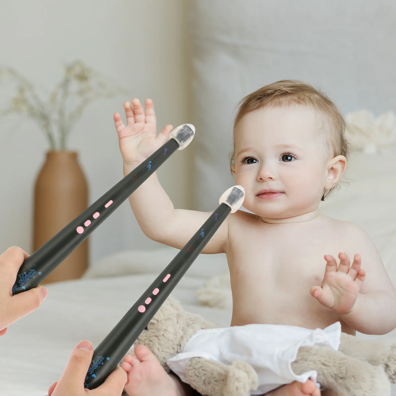 

Electronic Drum Stick Glowing Drumstick Rhythm Sticks Electric Accessories Drumsticks for Nylon with Glow-in-the-dark Handles