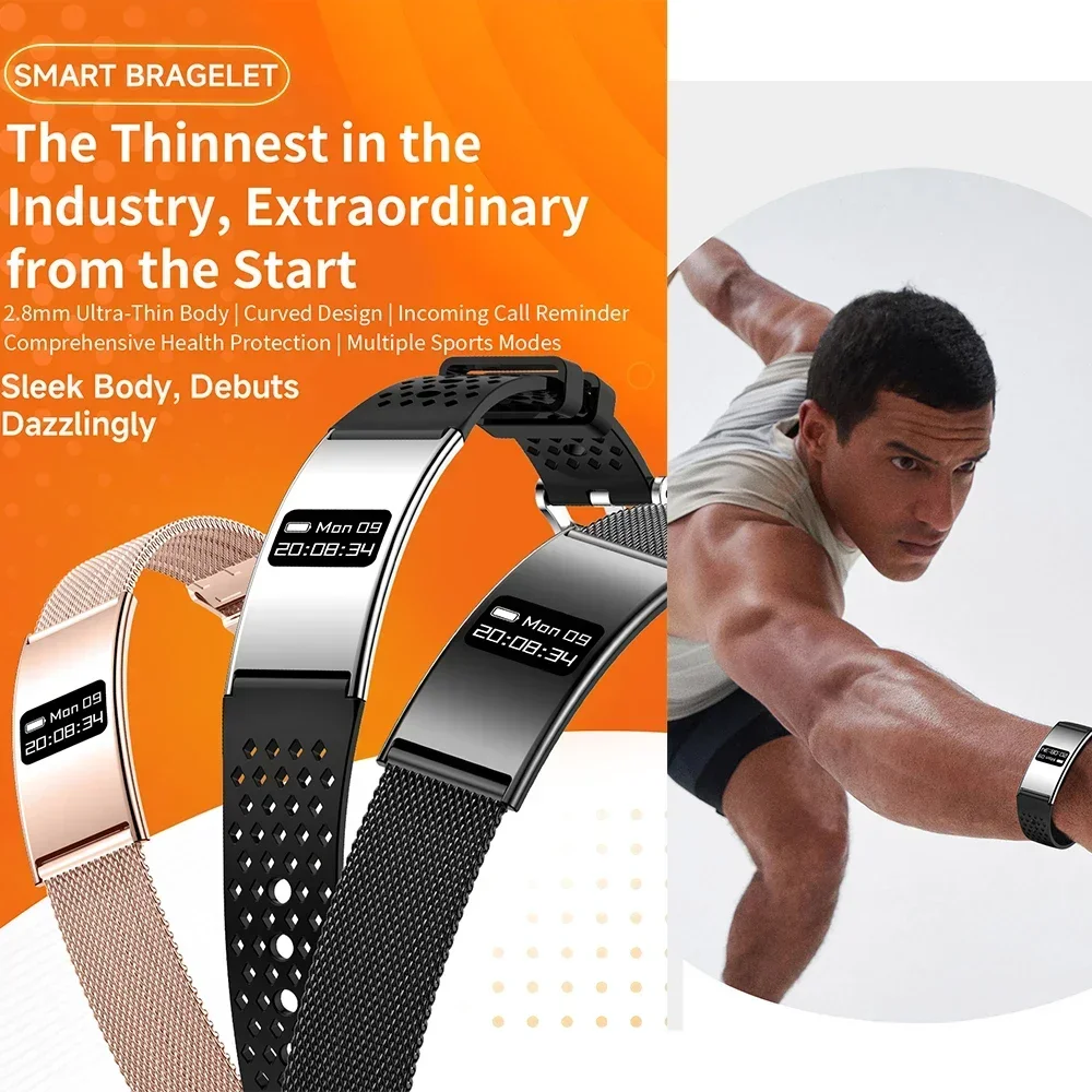 Smart Band Fitness Tracker IPX8 Waterproof with Heart Rate Blood Oxygen Sleep Monitor Multiple Sport Modes for Android and iOS