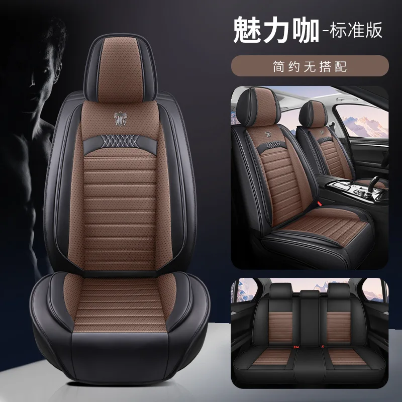 

​ ​ Кожаные чехлы на автомобильные сиденья Nappa 2025 года, полный комплект, всесезонная универсальная защита с полной оберткой на 360 градусов для седана, внедорожника, грузовика, горячее предложение ​ ​