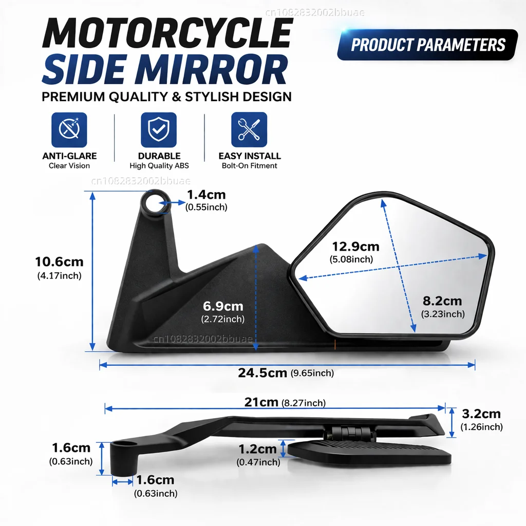 Upgraded Easy To Replace Motorcycle Fixed Wind Wing Rearview Mirror For Yamaha Tricity300 Tricity Tricity125 Tricity155 300
