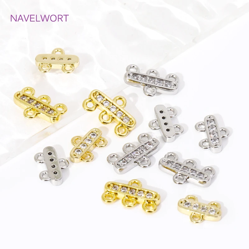 18K Gold Plated Multi Strand Connector End Bar,Layering Clasps,Chains Ends Connectors For Bracelets Jewelry Making  Accessories