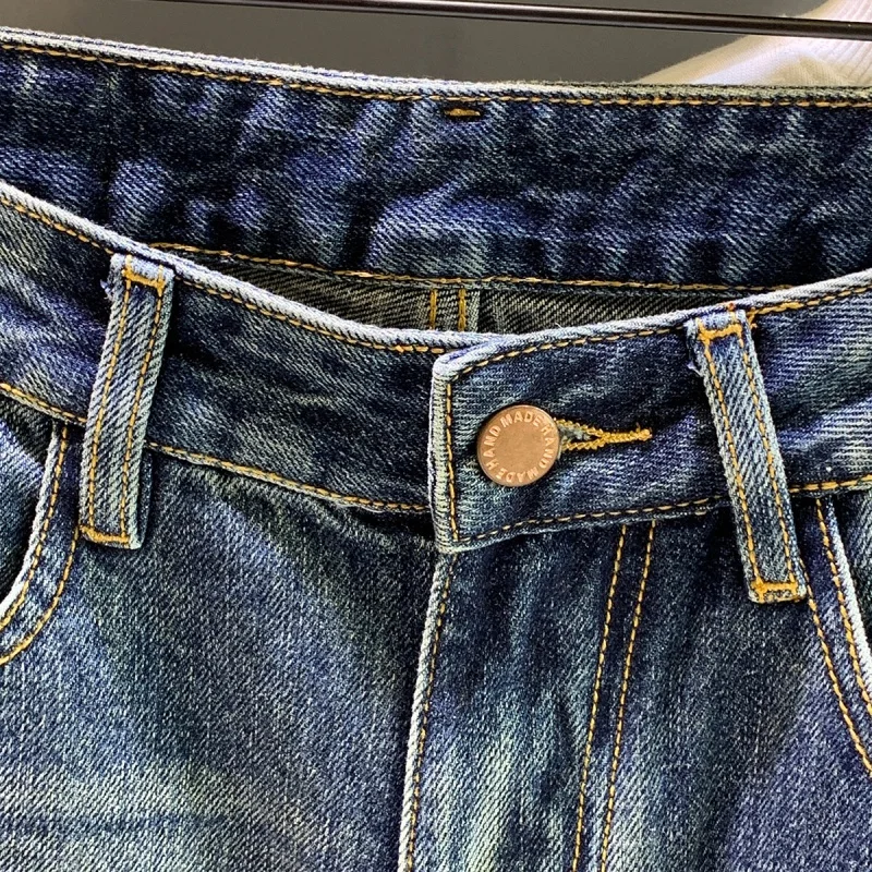 Street Retro Blue Fashion Brand Jeans Men's Spring and Autumn Nostalgic Loose Harem All-Matching Hip Hop Smart Trousers