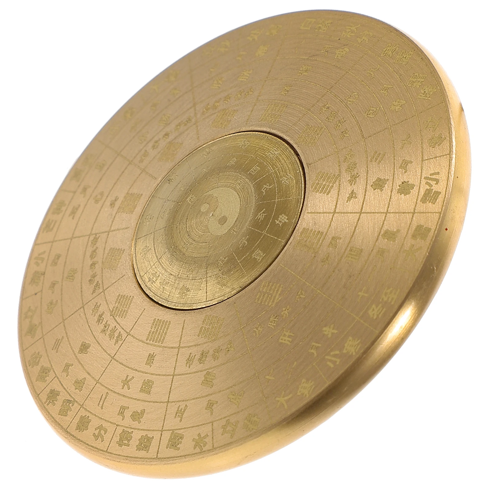 

Compass Handle Finger Gyros Toy Mini Chinese Decorations Wheel Rotating Taichi Adults Leisure Metal Brass Portable