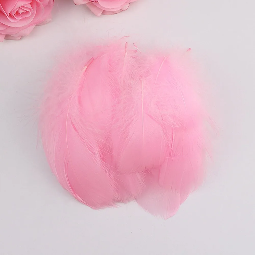 100pcs Natural Goose Feathers Headdress Floating Small Swan Feather Plume 7-12cm Colourful Dream Catcher Feathers for DIY Craft