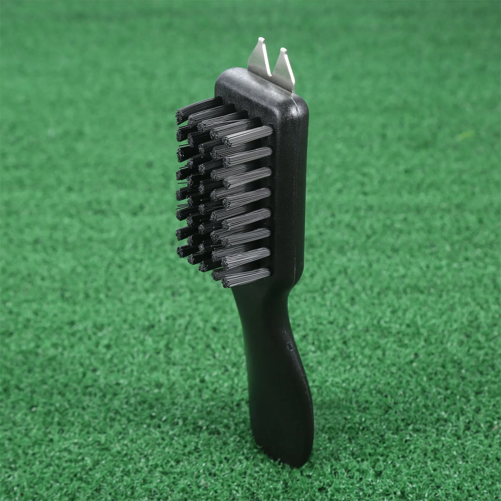 

Black Plastic Golf Shoes Cleaner Brush Nylon Cleaning Bristles with Shoehorn Handle & Spike Wrench Groove Dirt Mud Remover Tool