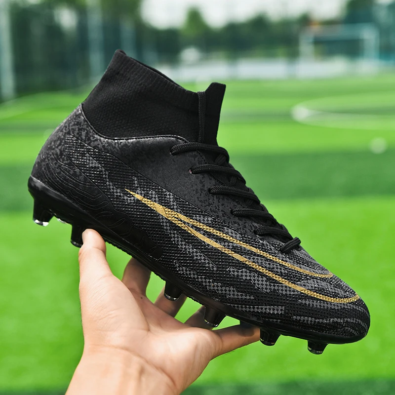 Men's Football Shoes High Quality Soccer Field Cleats Fast Football Tennis Boots Electroplated Sole Soccer Society Sneakers New