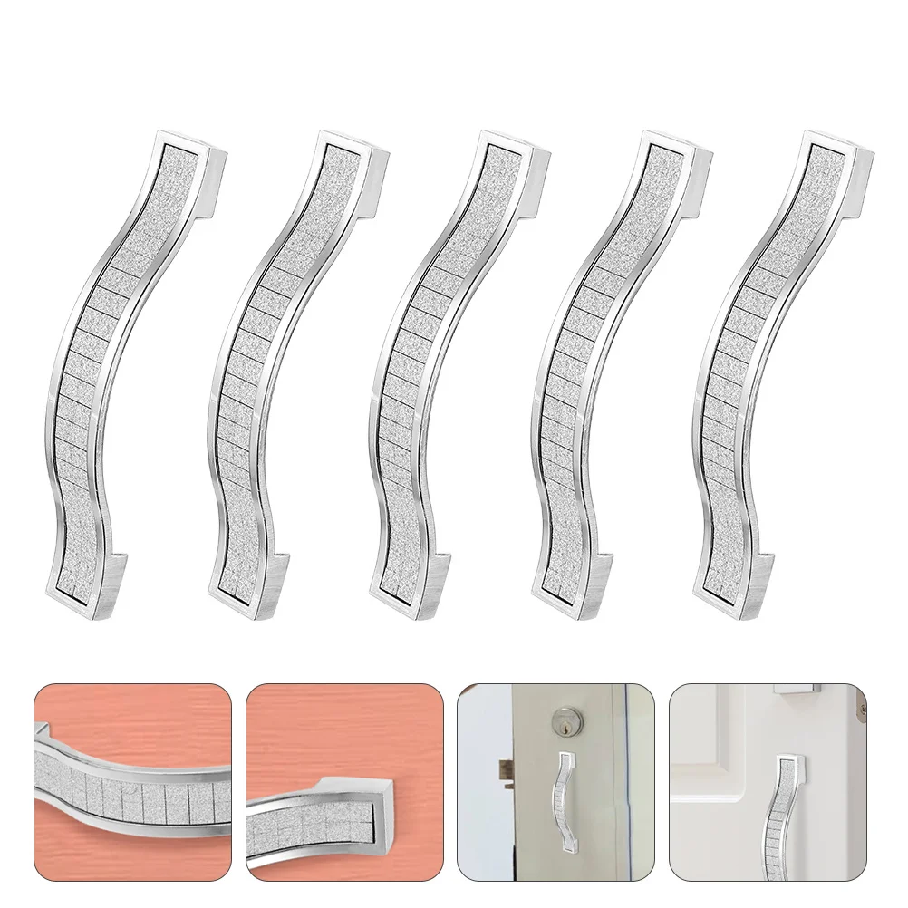 

5pcs 128Mm Drawer Handle Cabinet Knob Thickened Alloy Pull Smooth No Burrs Crystal Shine Retro Design Home Storage Handles