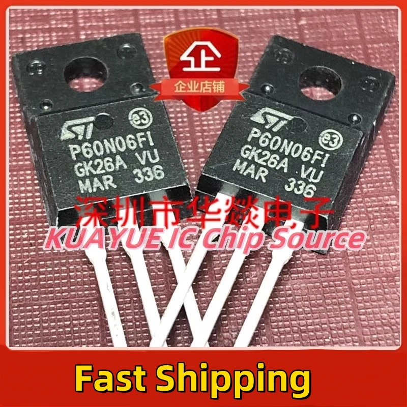 10PCS-30PCS P60N06FI  STP60N06FI   TO-220F    Quality Fast Shipping  In Stock