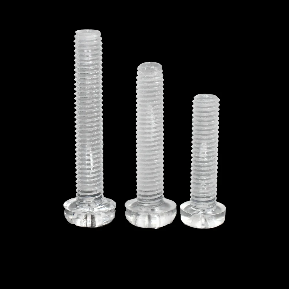 20/50/100/200PCS Transparent Acrylic Phillips Bolt M2 M2.5 M3 M4 M5 M6 Cross Round Head PC Clear Bolts Pan Hand Tighten Screw