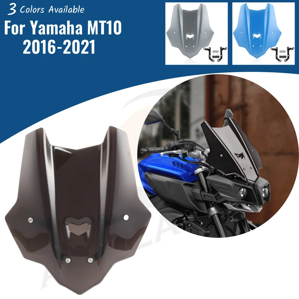 

Motorcycle Front Screen Wind Shield Accessories For Yamaha MT-10 MT10 2016-2021 Windshield Windscreen Air Deflector For MT 10