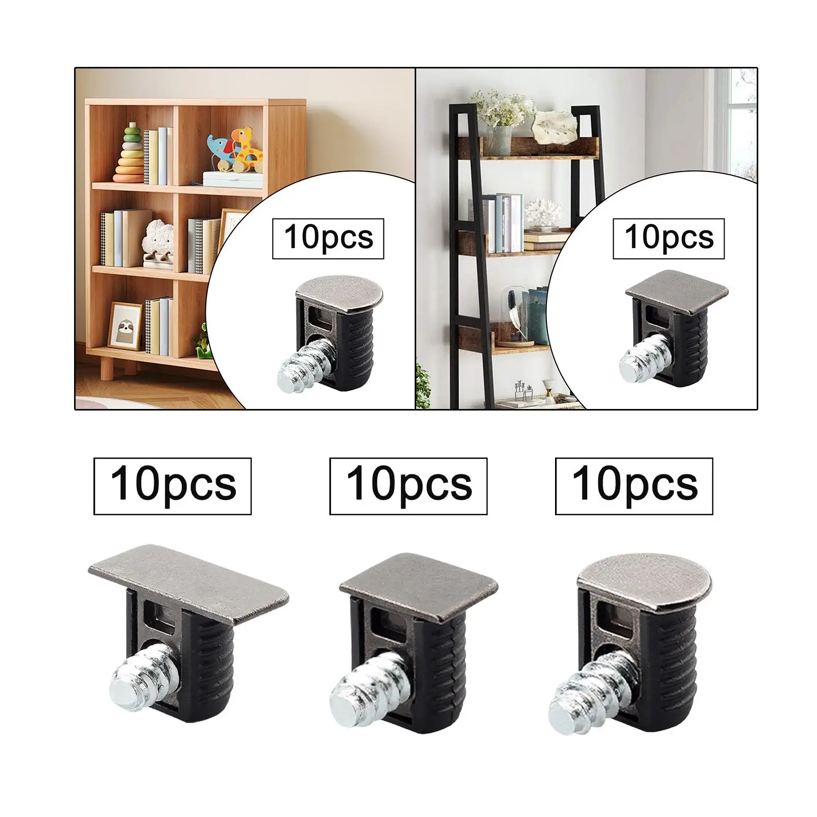 10Pcs Shelf Bracket Pegs Shelf Rest Brackets Pins Metal Shelf Support Pegs Shelf Pins for Home Kitchen Chairs Desks Cupboard