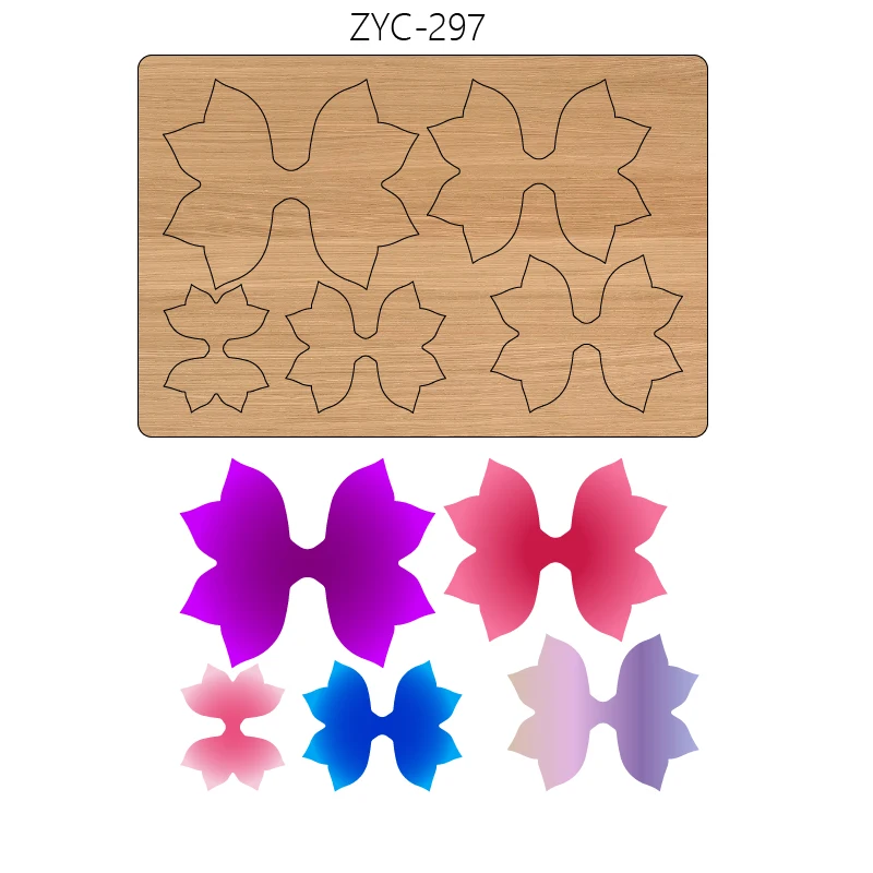 Bow Tail Wooden Cutting Molds, Suitable for Use in Die-Cutting Machines, ZYC-297