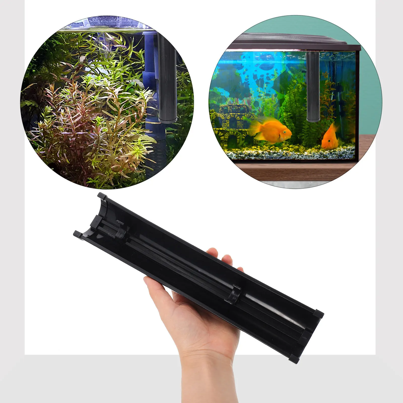 

1 шт. пластиковый черный УФ-фонарь для аквариума, для контроля бактерий, простой аксессуар для освещения