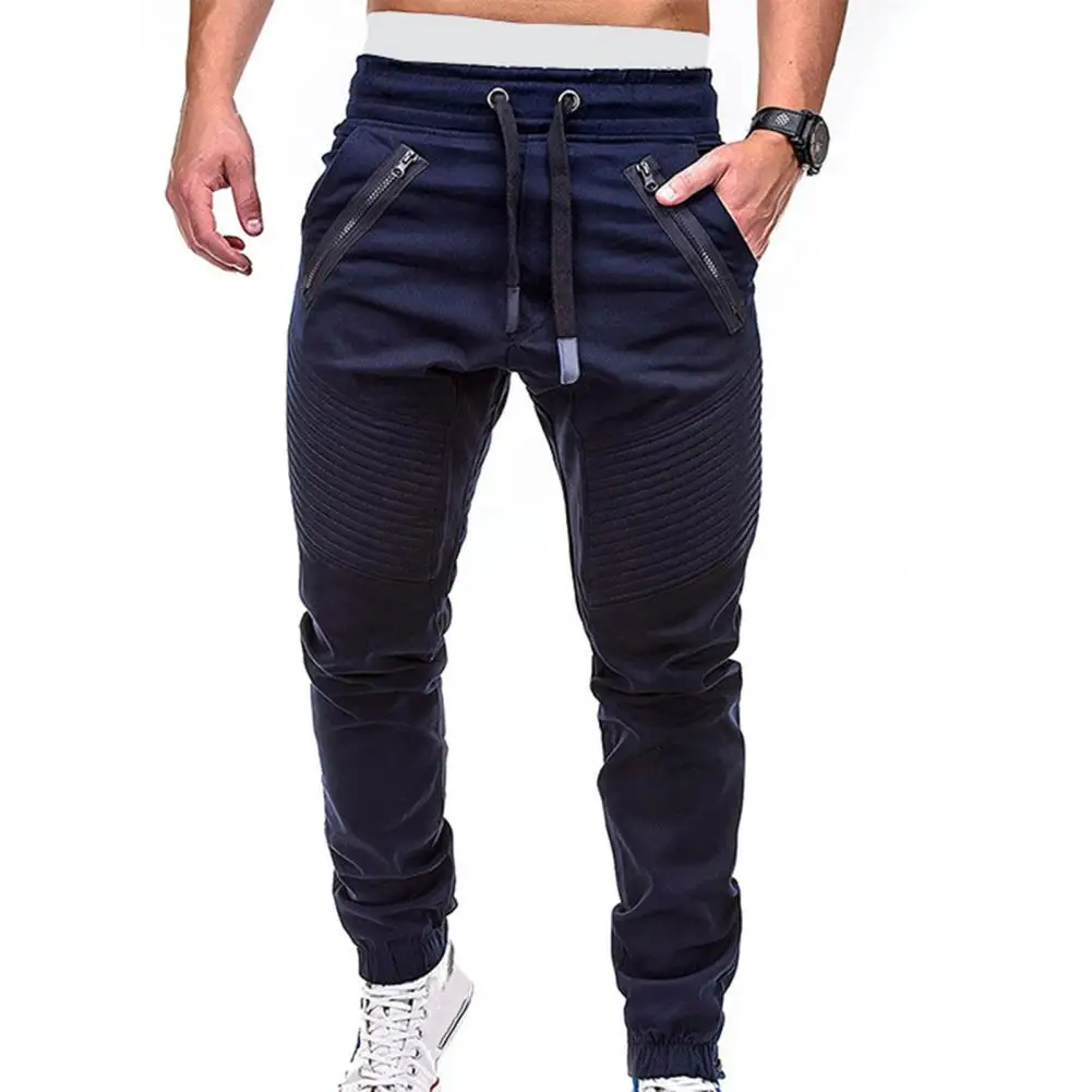 الرجال السراويل الرباط الكاحل تعادل الركض Sweatpants رياضية أنيقة الجانب جيب رياضية السراويل الرياضية الذكور Trousers غير رسمية