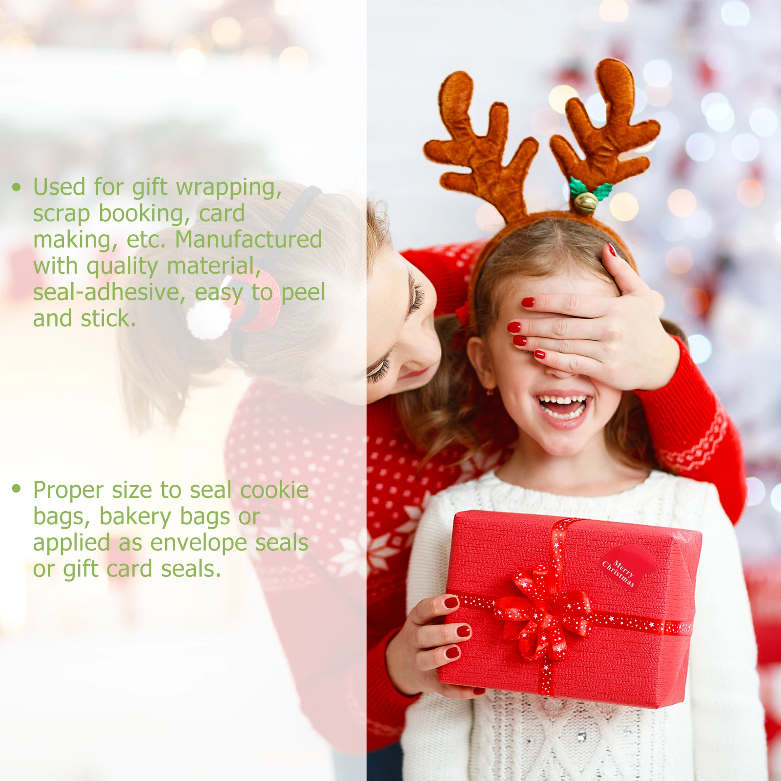 

20 Sheets Christmas Hat Shape Sealing Stickers Self Adhesive DIY Gift Wrapping Label Stickers Xmas Seal Decoration