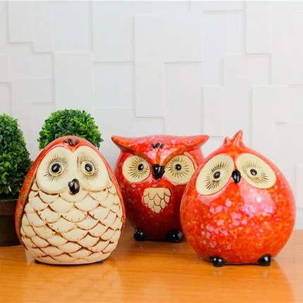 Japanese Home Owl Decoration Ceramic Decorative Creative Deposit Jar Jewelry Atm Savings Bank  Cash Box  Coin Bank