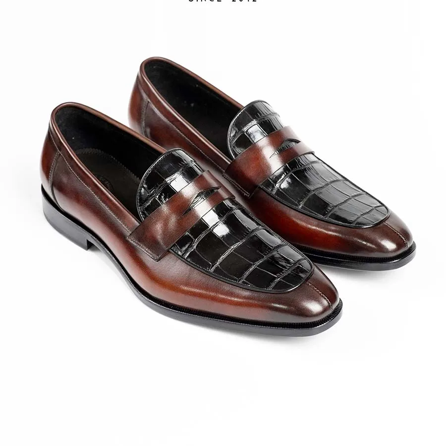 CWV Men formal shoes Manual coloring brush leather shoes  Business casual shoes  Lazy shoes male leisure shoes