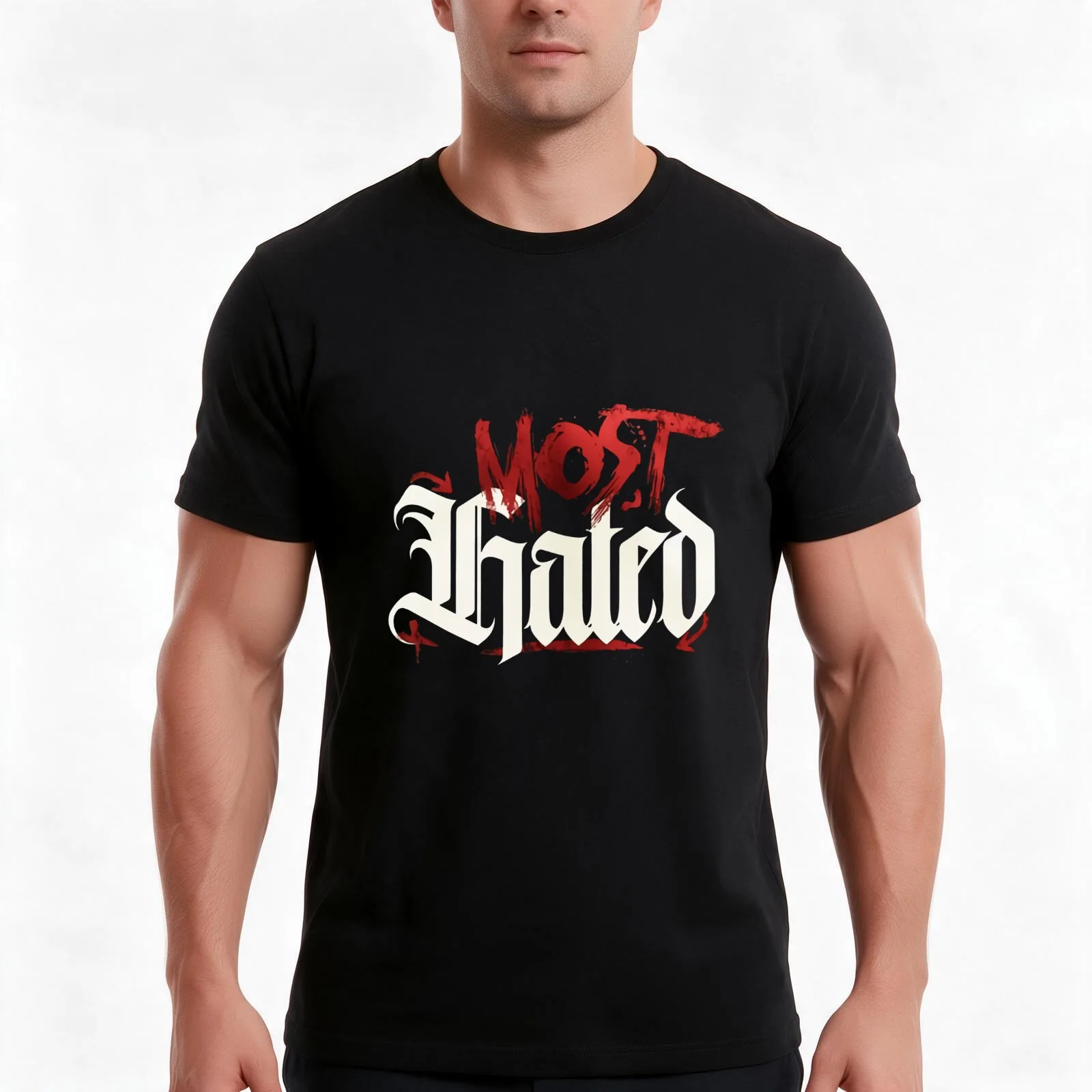 Fredo Bang m-erch Most Hated T-Shirt Summer Casual Cotton Tee Oversized Streetwear Tops Vintage Graphic Print 100% Cotton