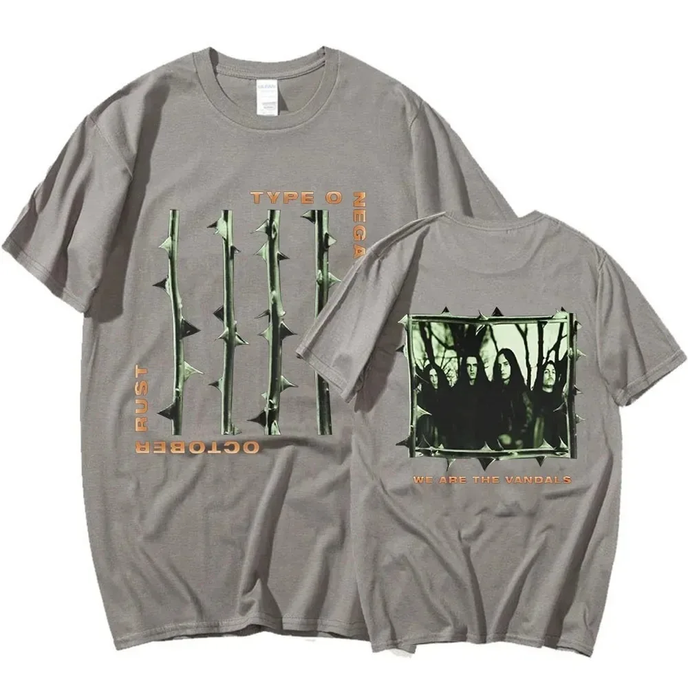2024 Type O Negative October Rust T Gothic Metal Rock Band T Shirt Summer Men's Pure Cottoncomfort Vintage Short Sleeve T-shirts