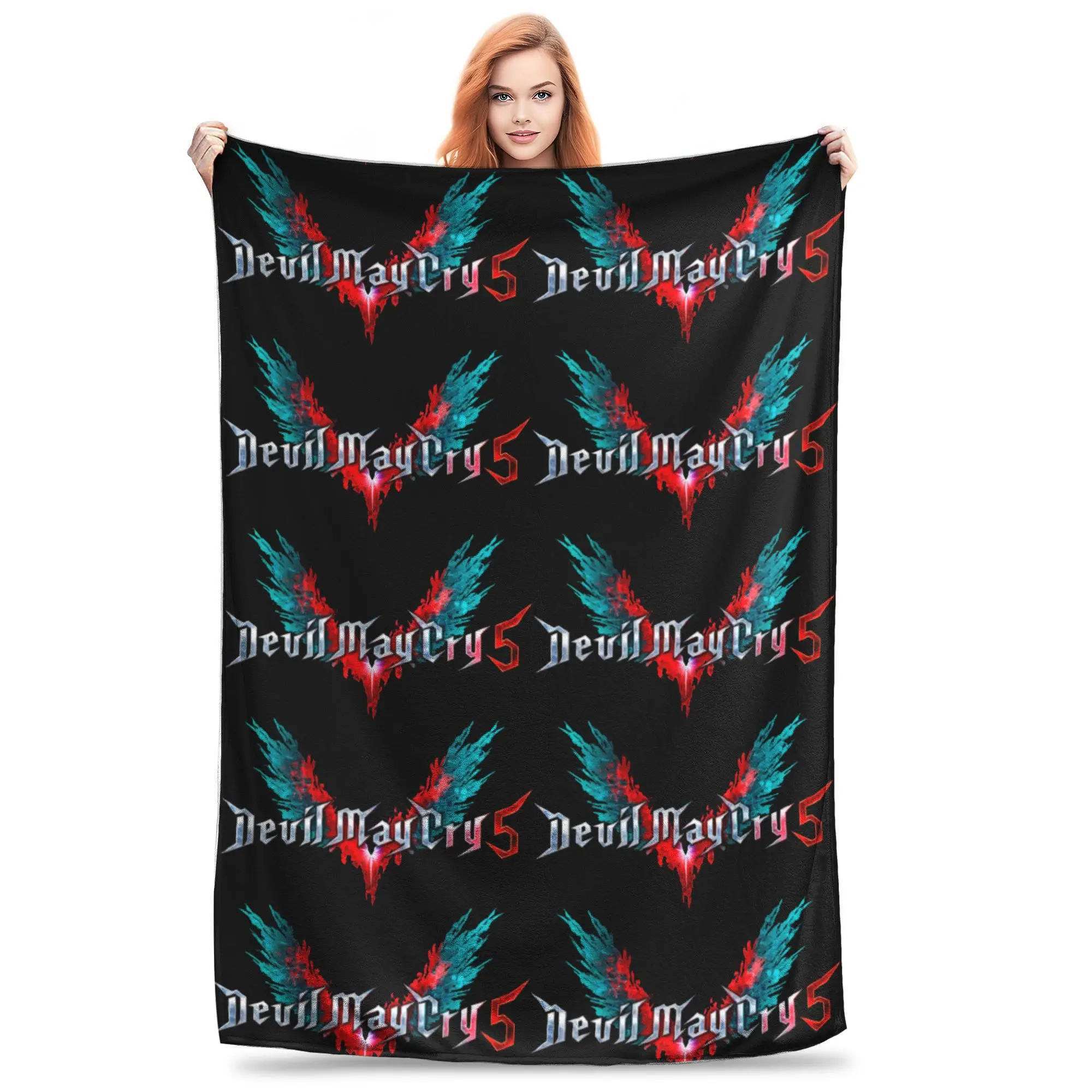 DMC 5 Devil May Cry Blanket  Fleece Vintage Breathable Throw Blanket for Bedding Lounge Autumn/Winter