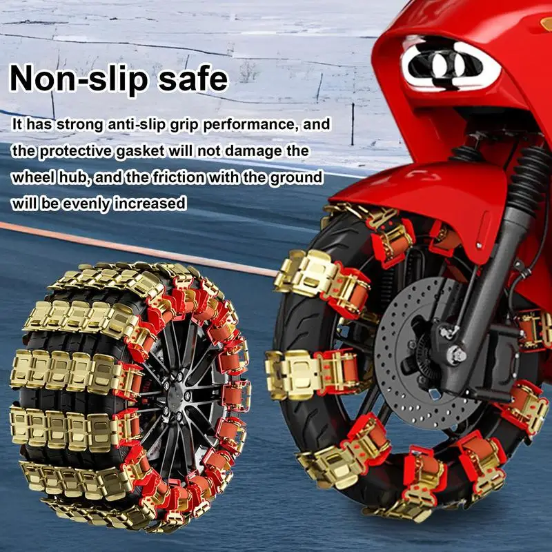 

1PC Car Tire Snow Chain Thicken Dragon Claw Type Ice Grip Tire Chains Thicken SUV Rain Tire Chains Traction Chain For Snow Ice