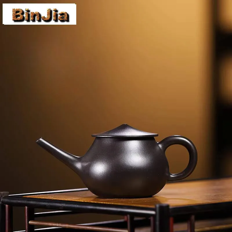 

150 мл Исин фиолетовые глиняные чайники ручной работы старый рыбацкий горшок необработанная руда Дахунпао уменьшающий запекание грязевой чайник ситечко Zisha Teaset