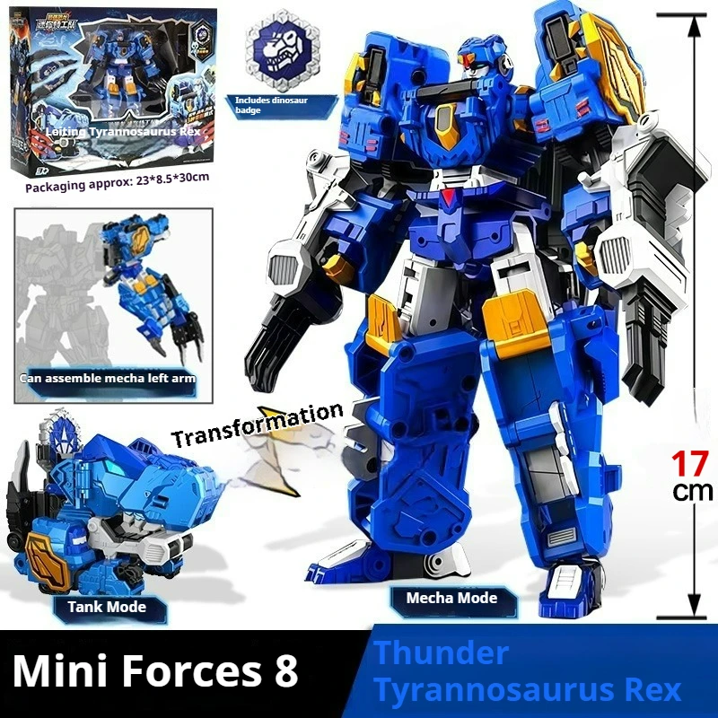MINI FORCE Super Dino Power D9 Ultimate Tyranno Rex King Transformation Action Figures Collectible Toys Birthday Gift for Boys