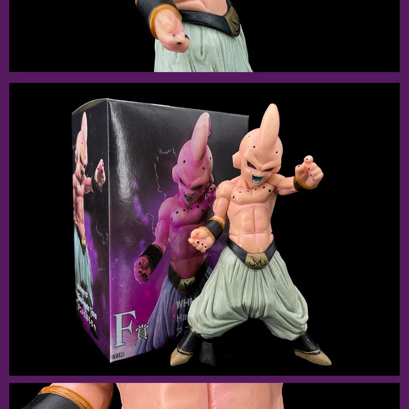 18CM Anime Dragon Ball Z Majin Buu Evil Boo figura de acción de PVC de forma definitiva DBZ Buu Goku Super Saiyan batalla Vegeta modelo de juguete