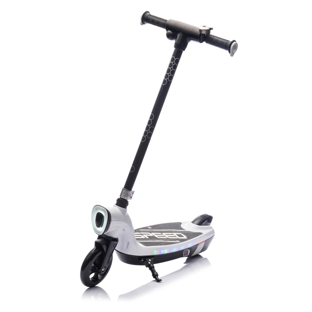 Crianças viajam no scooter elétrico kickstand scooter sino velocidade mais rápida e tempo de uso mais longo freio traseiro alça antiderrapante para crianças 6 +