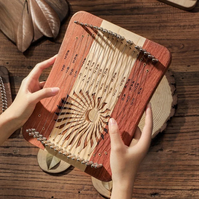 

Деревянная арфа для игры на палец, 17 клавиш, арфа, профессиональная игра, 31 клавиша, маленькие арфы, праздничный подарок, музыкальные струнные инструменты