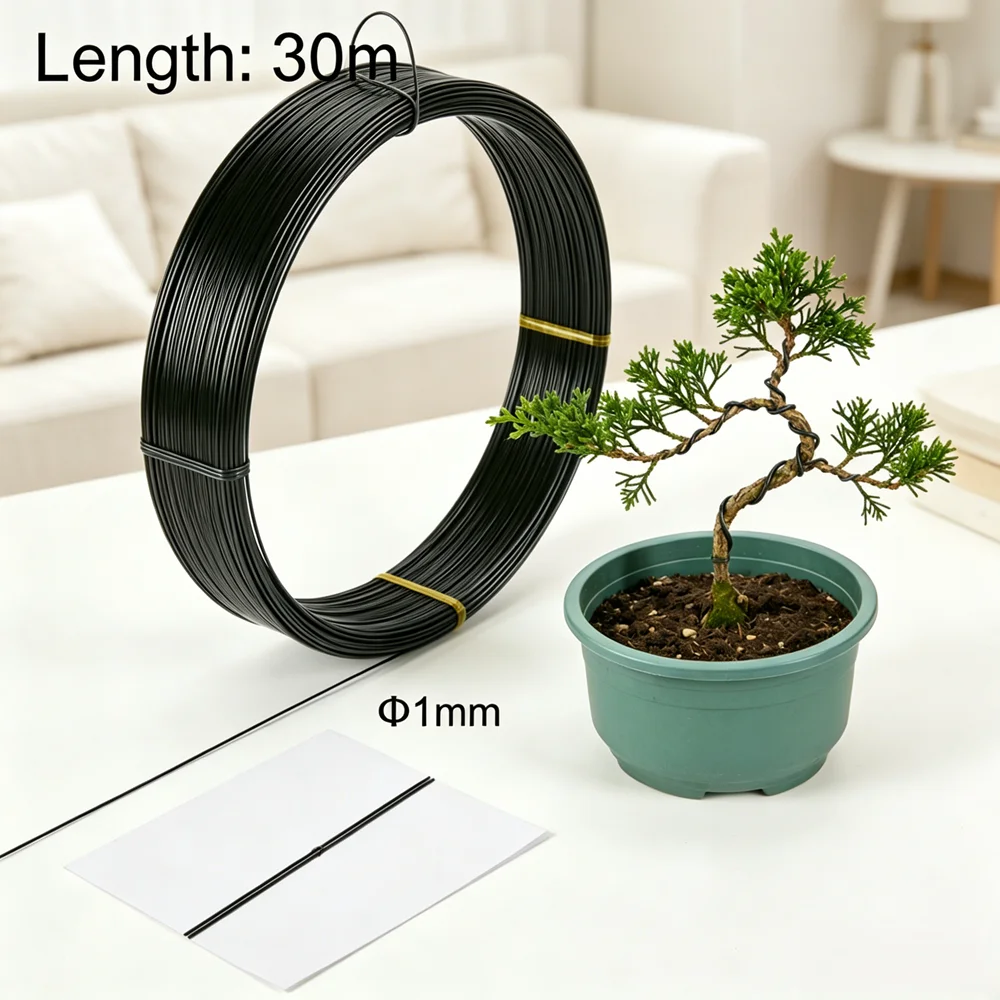 Flexible Bonsai Wire Aluminum 1mm/2mm/3mm 10m/30m, Plant Branch Binding Wire for DIY Floral Arrangement & Garden Art