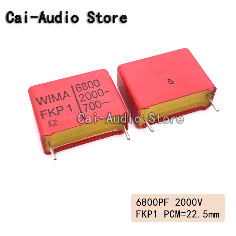 2PCS/5PCS/10PCS/Lot Brand NEW Germany WIMA FKP1 2000V 6800PF 2000V682 Film Capacitor 2000V6800PF 682 Pitch 22.5mm FKP1U016805H00